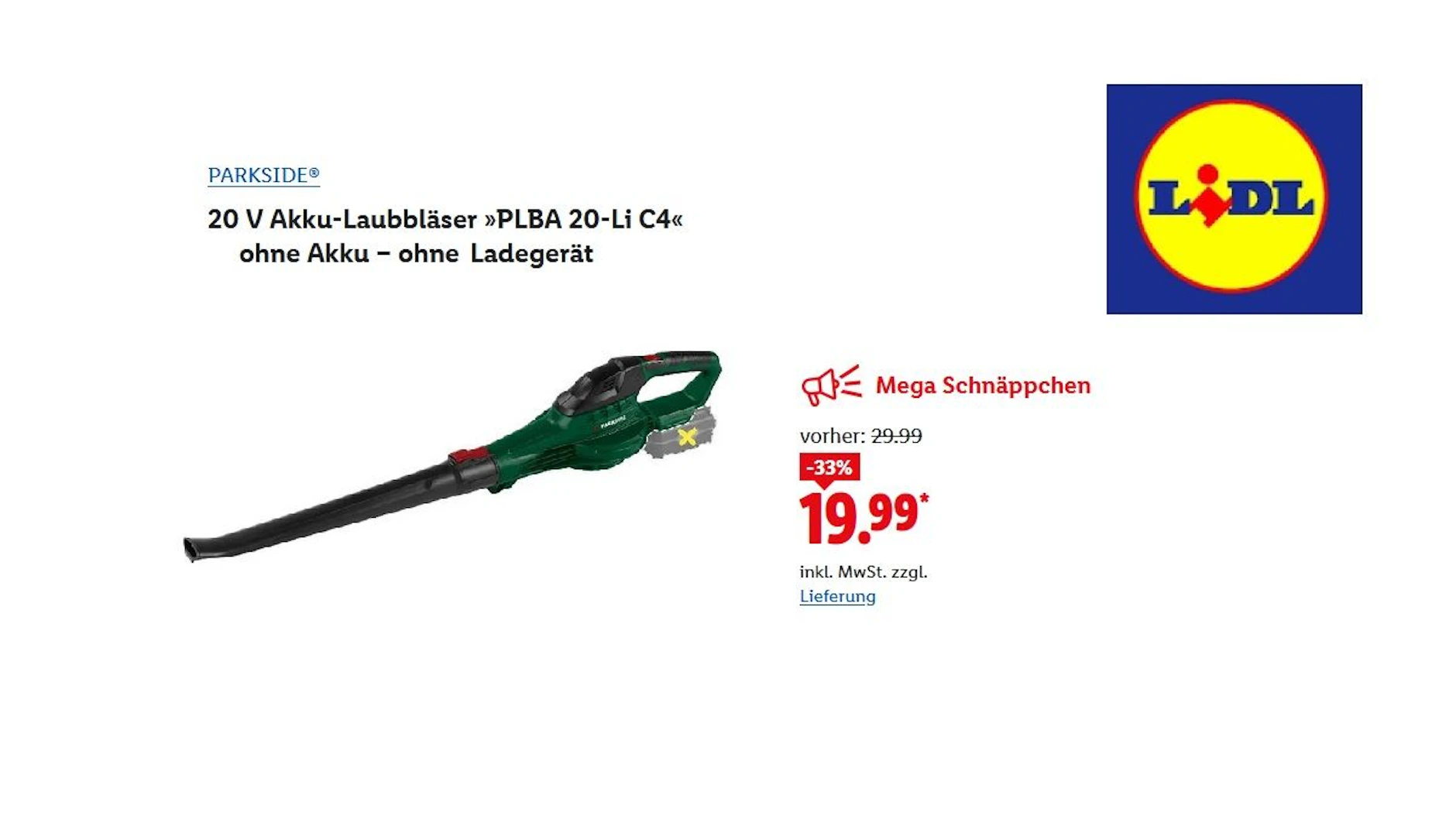 PARKSIDE Akku Laubbläser