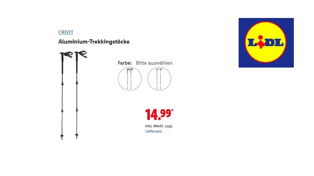 CRIVIT Aluminium-Trekkingstöcke