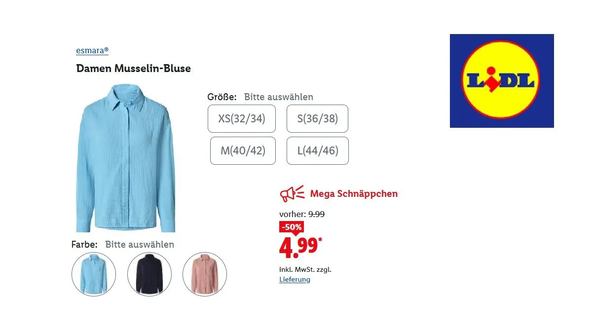 ESMARA Damen Musselin Bluse