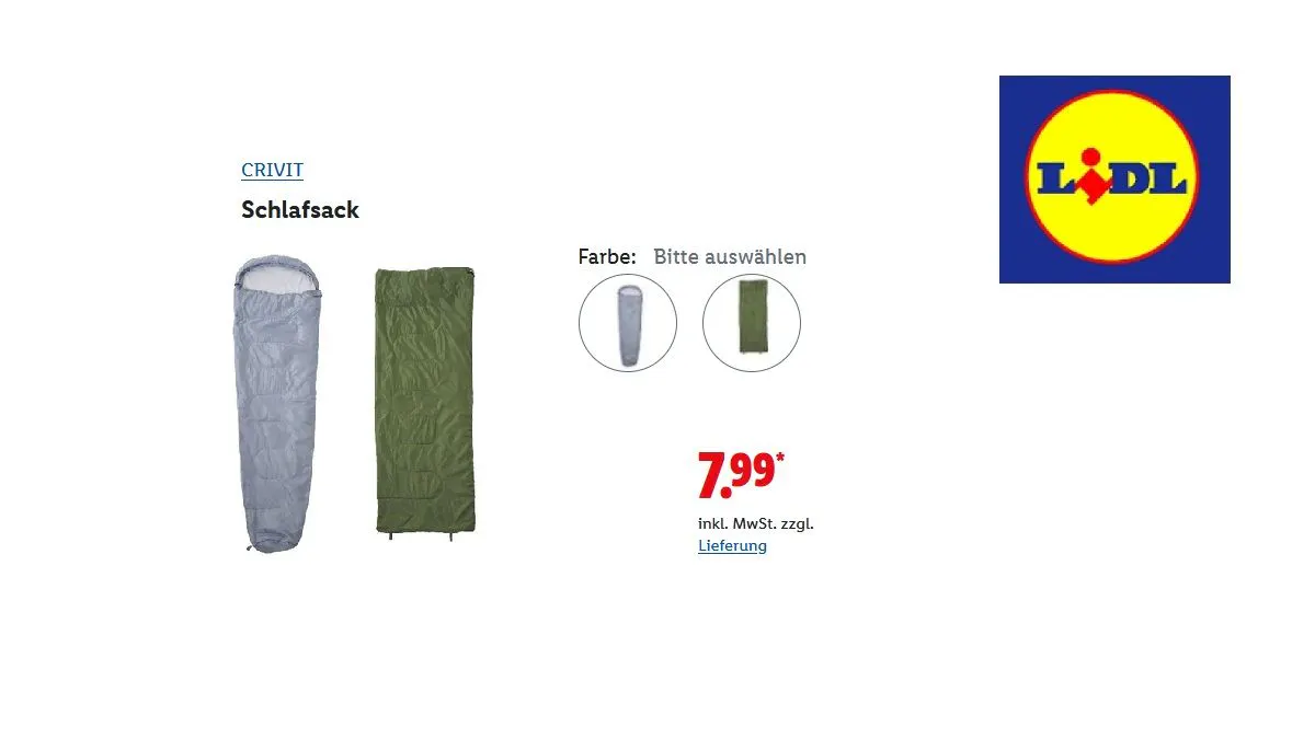 CRIVIT Schlafsack