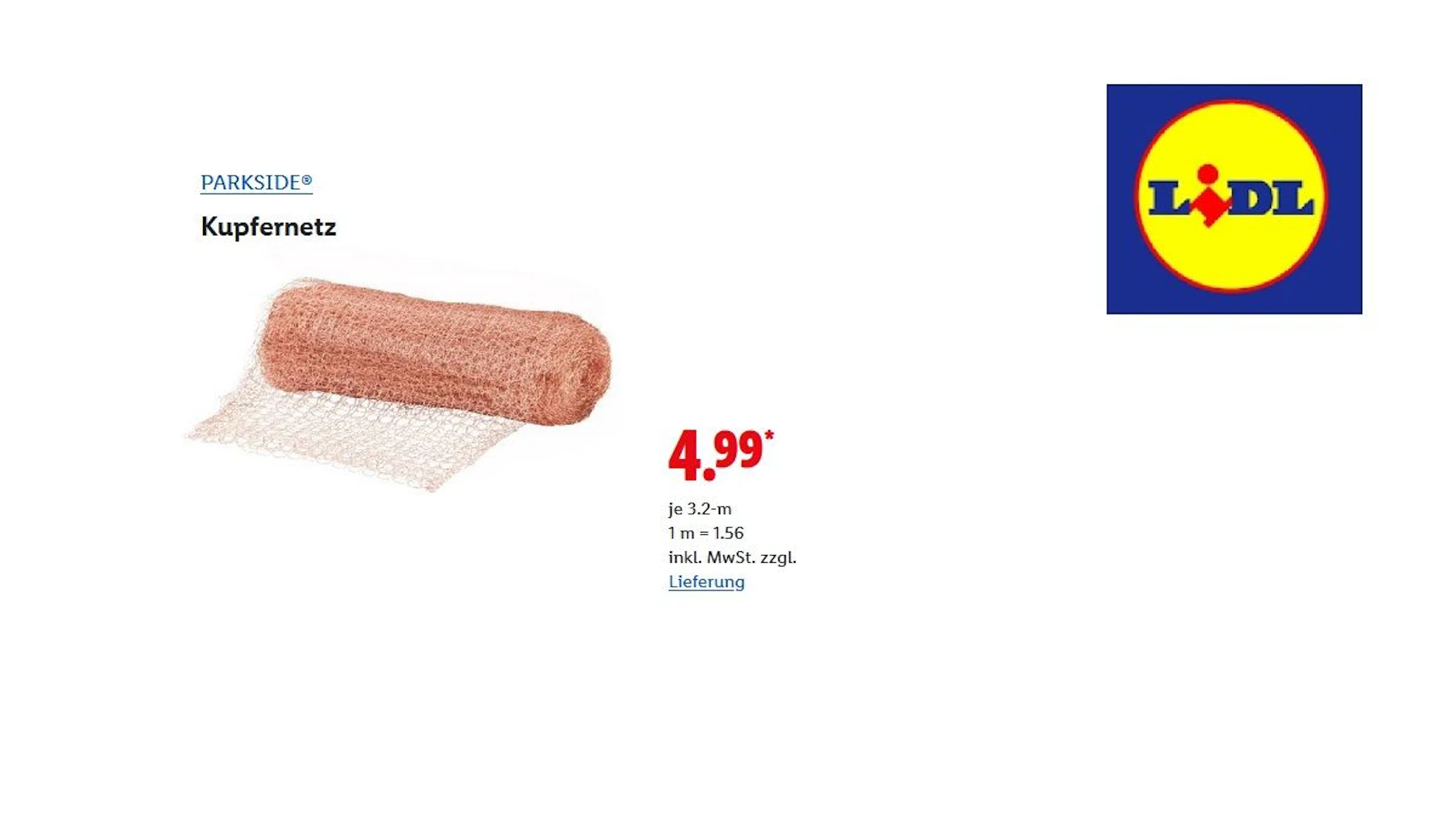 PARKSIDE Kupfernetz