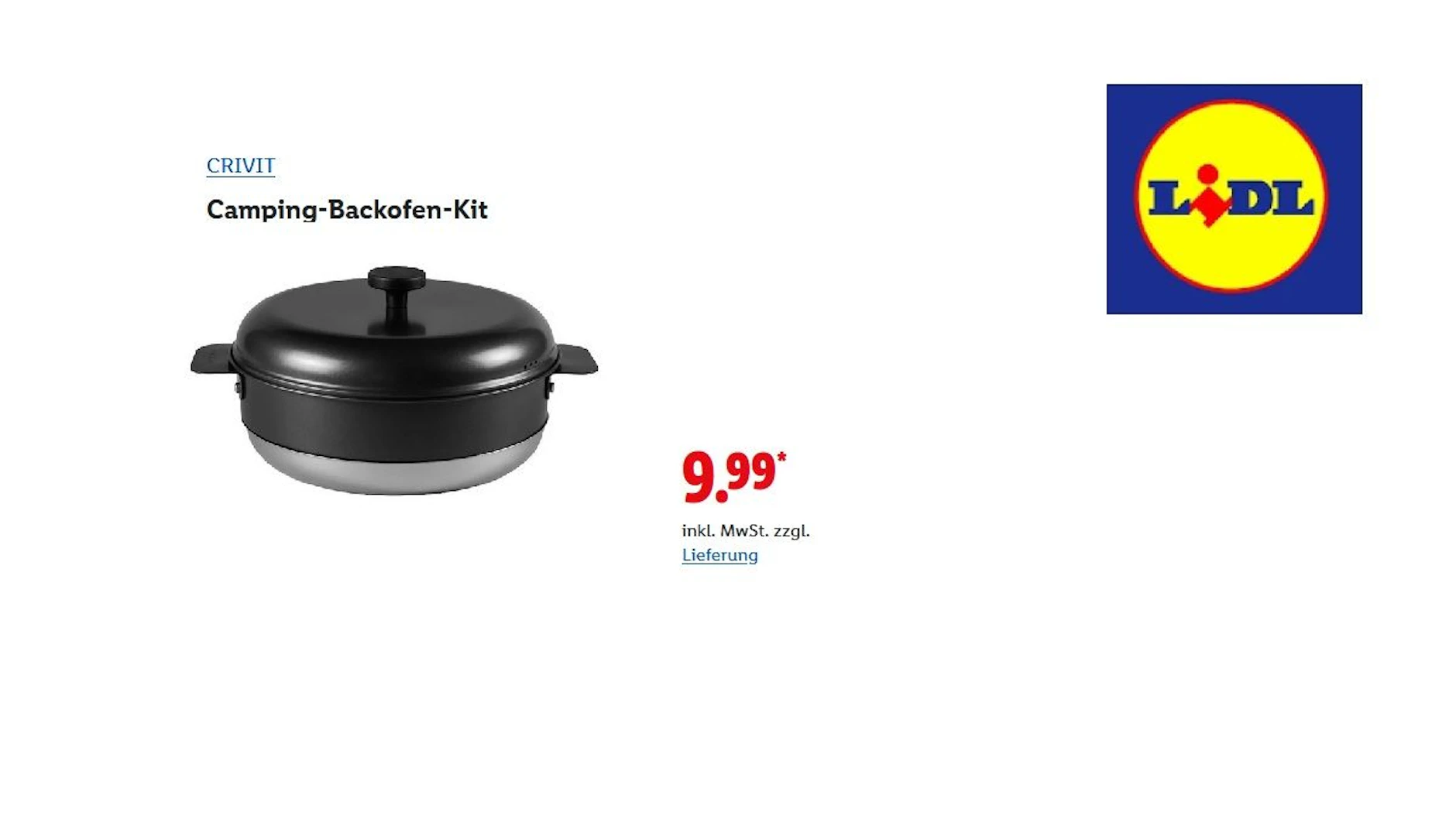 CRIVIT Camping-Backofen-Kit