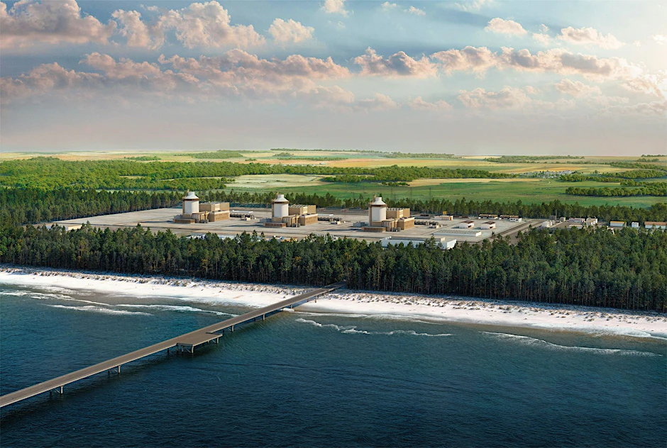 Am Strand von Kopalino-Lubiatowo: So soll das erste Atomkraftwerk Polens aussehen.