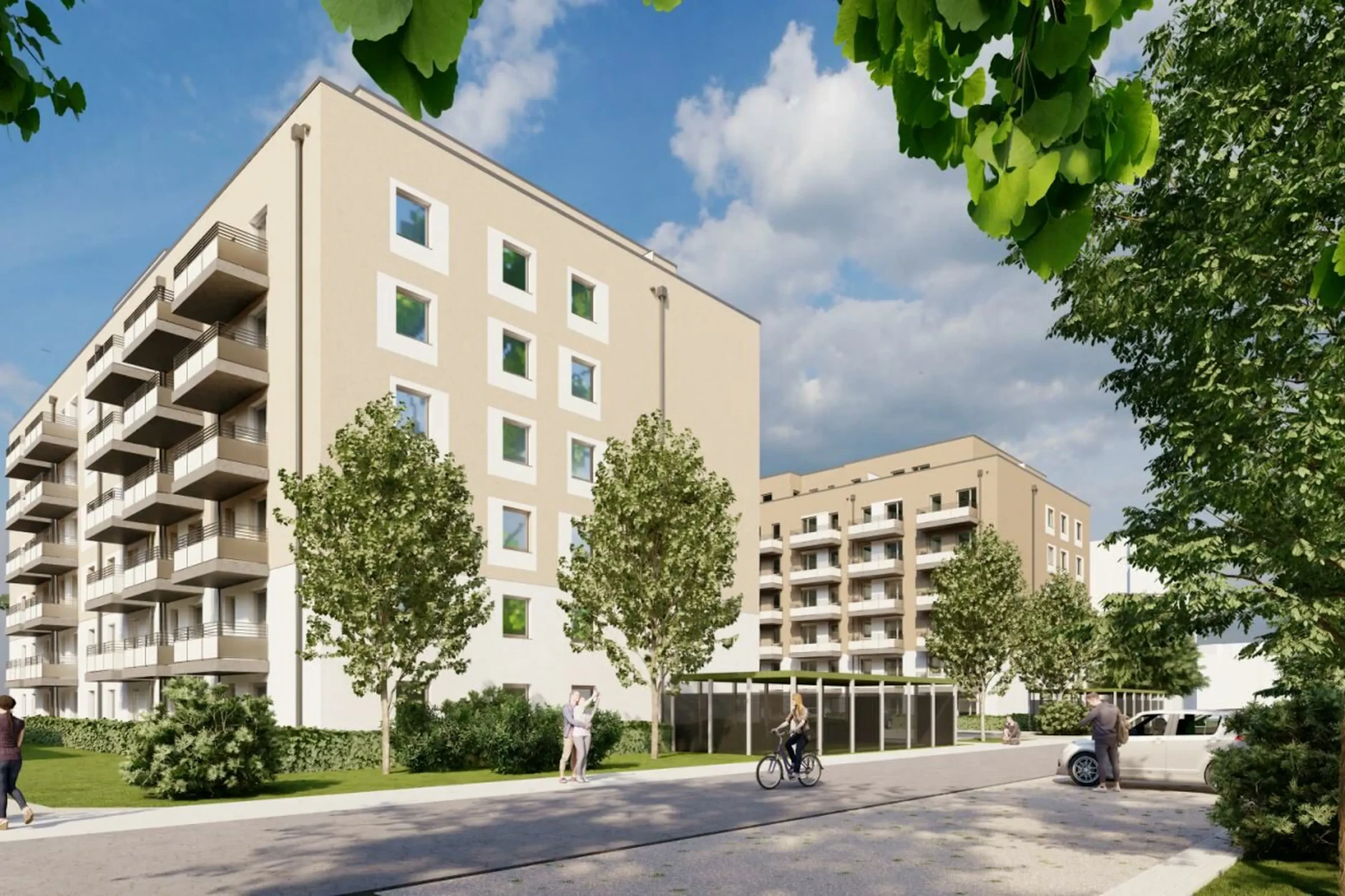 So sehen die beiden Neubauten in der Lily-Braun-Straße in Marzahn-Hellersdorf aus.   