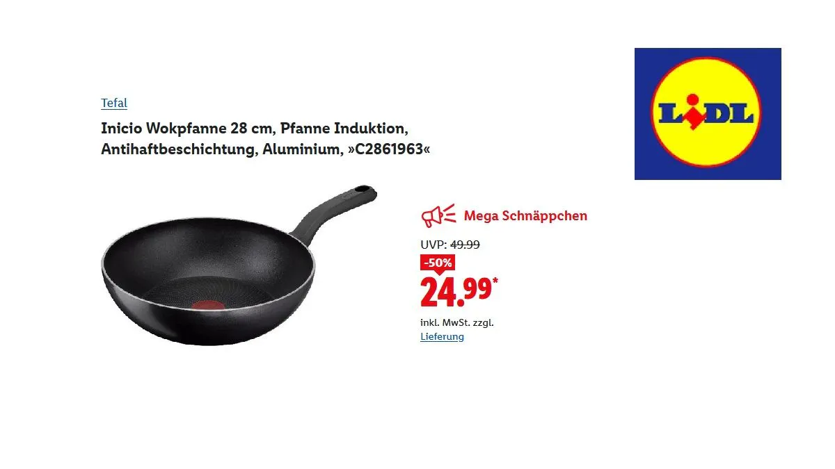 TEFAL Inicio Wokpfanne