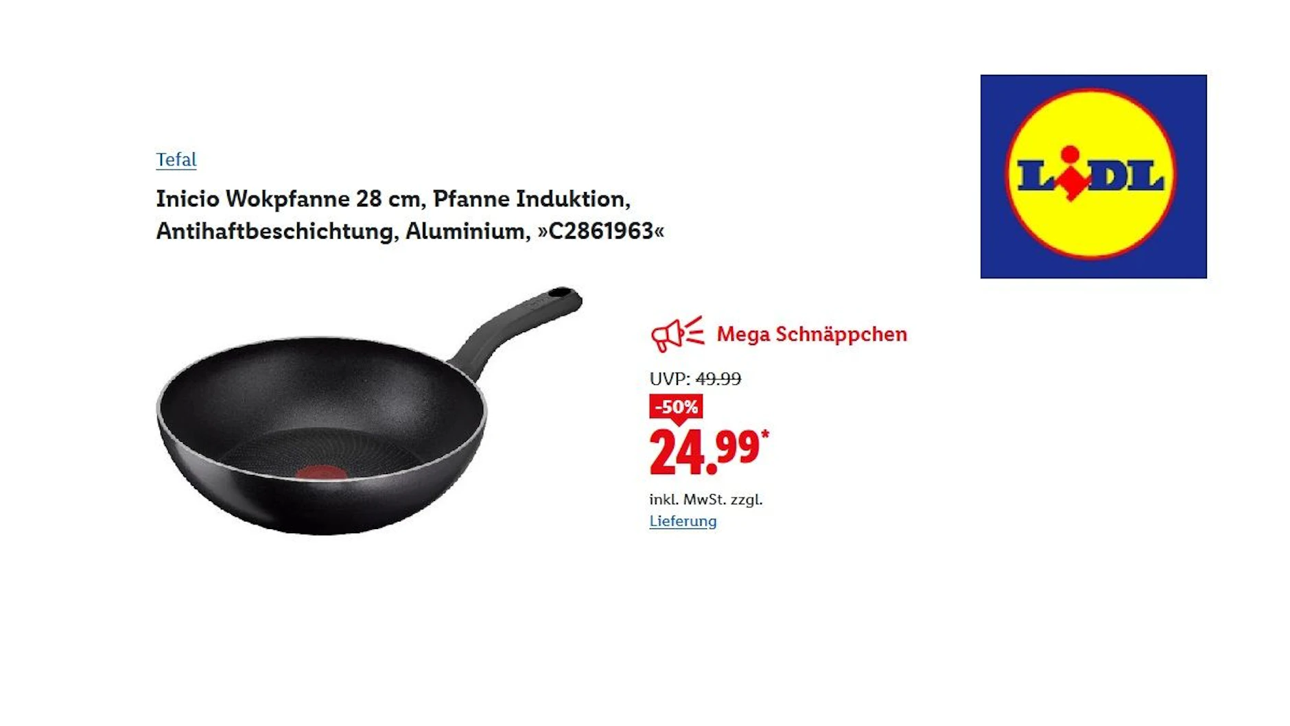 TEFAL Inicio Wokpfanne