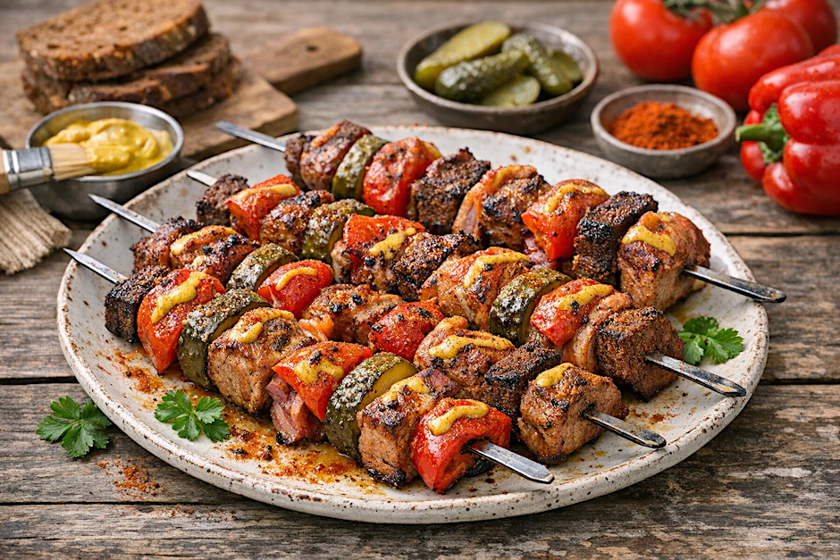DDR-Starkoch Kurt Drummer hatte viele besondere Rezepte drauf. Seine Grillspieße nach Hexentanzplatz Art lohnen sich definitiv für den nächsten Grillabend.