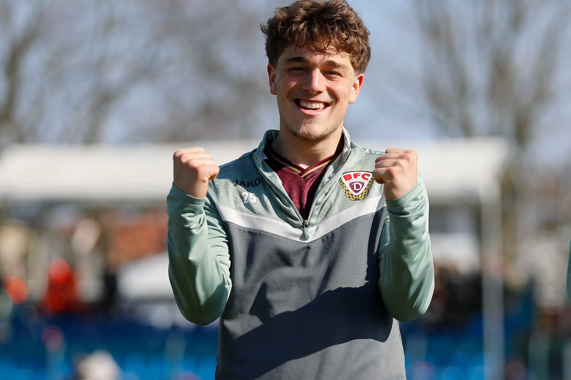 Tim Windsheimer feiert seinen ersten Doppelpack in der Regionalliga für den BFC Dynamo.