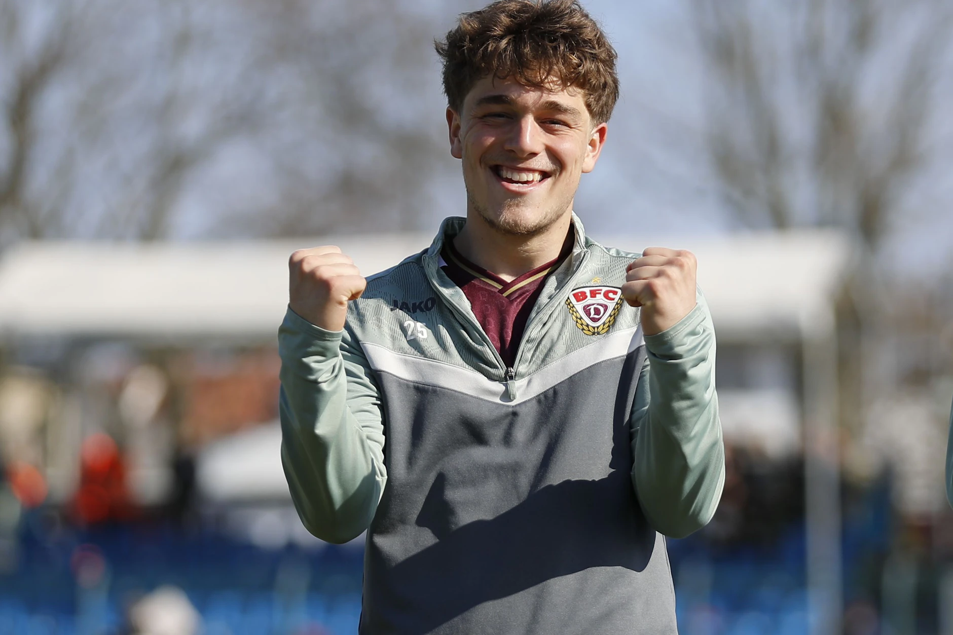 Tim Windsheimer feiert seinen ersten Doppelpack in der Regionalliga für den BFC Dynamo.