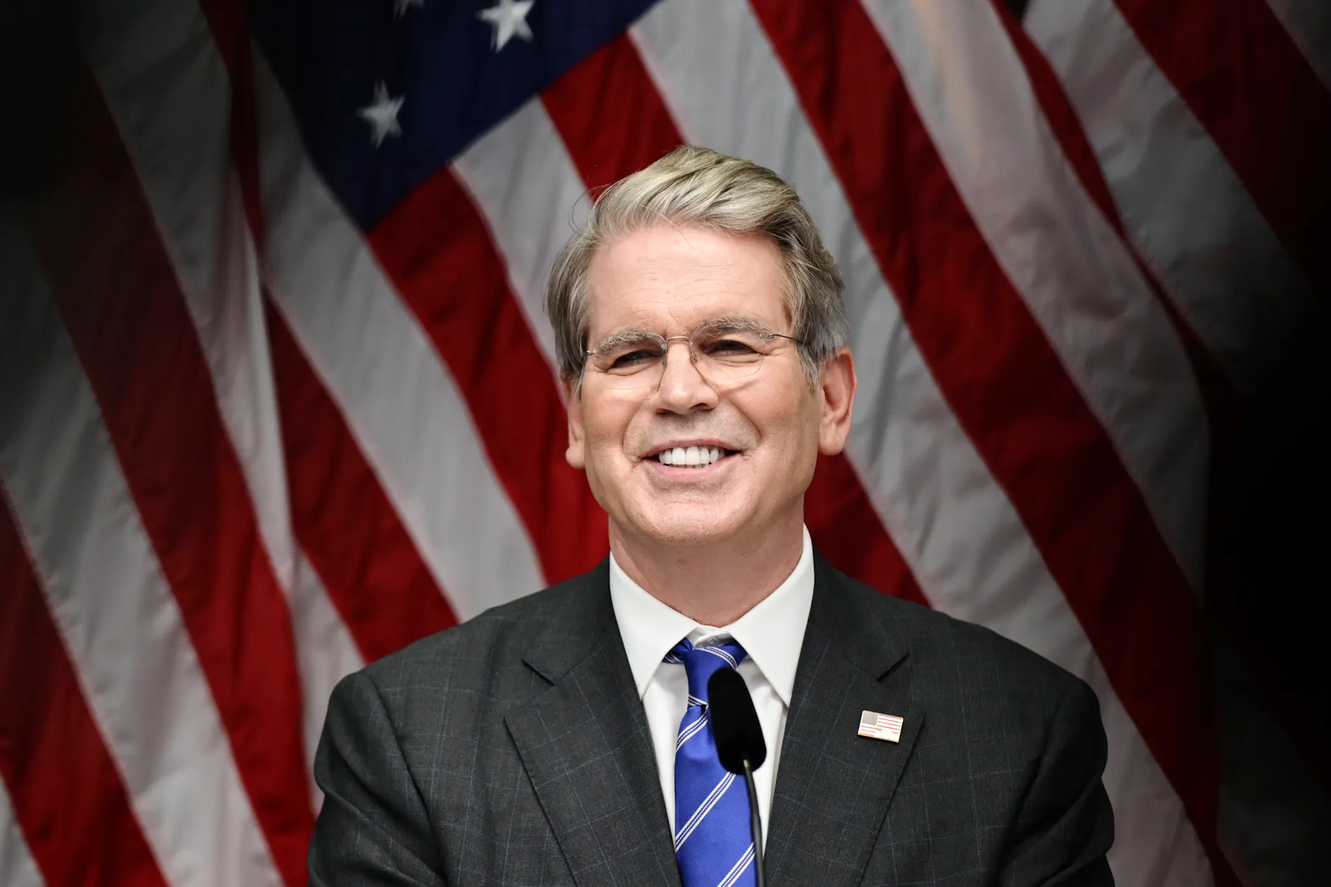 US-Finanzminister Scott Bessent bei einem Pressetermin