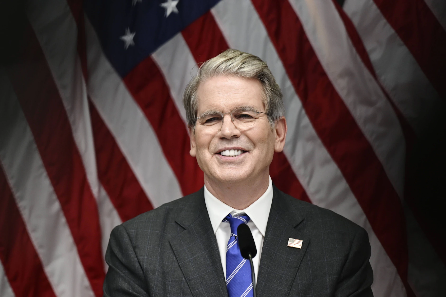 US-Finanzminister Scott Bessent bei einem Pressetermin