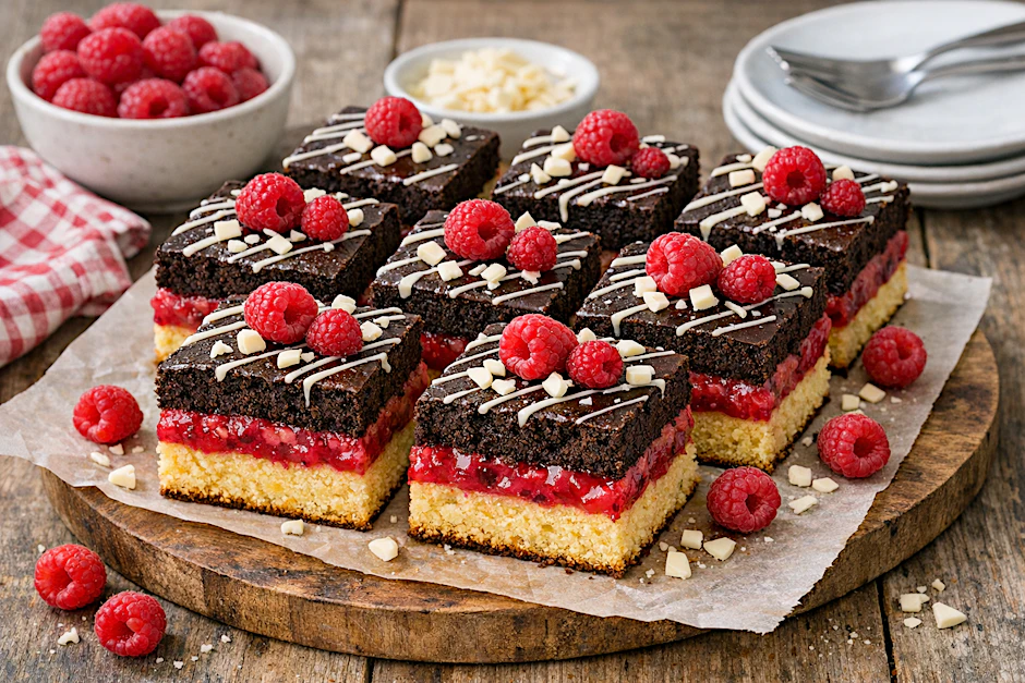 Heller Teig unten, dunkler Teig oben, rote Creme in der Mitte: So sieht der perfekte Honeckerkuchen aus. Vor allem der Geschmack der Creme erinnern an die DDR-Zeit.