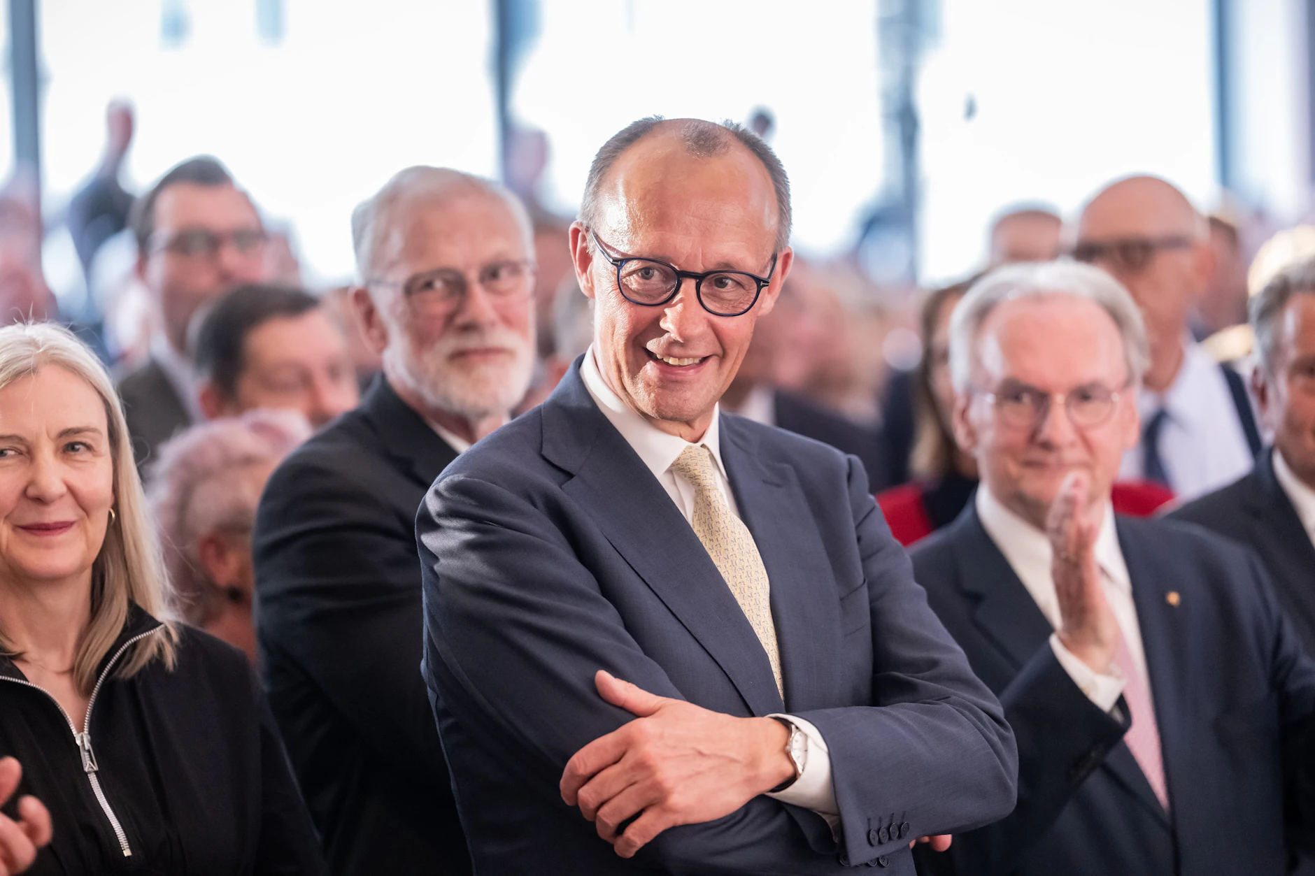Bundeskanzler Friedrich Merz beim Sachsen-Anhalt-Abend in Berlin