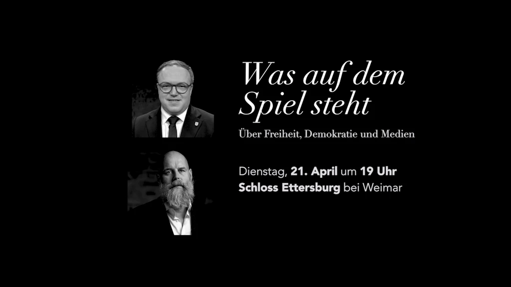 Mario Voigt und Holger Friedrich diskutieren über Medien, Freiheit und Demokratie