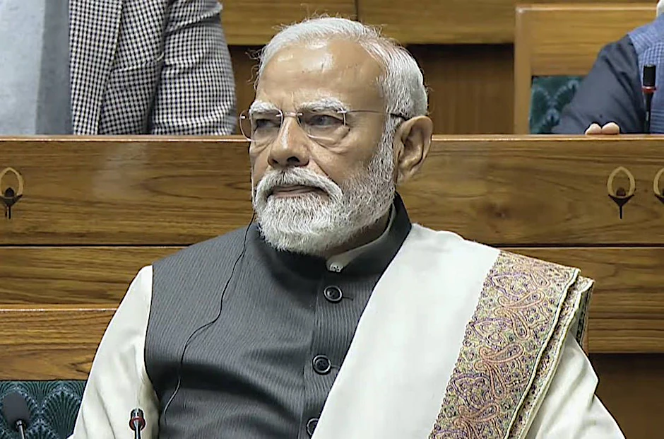 Narendra Modi in der Lok Sabha