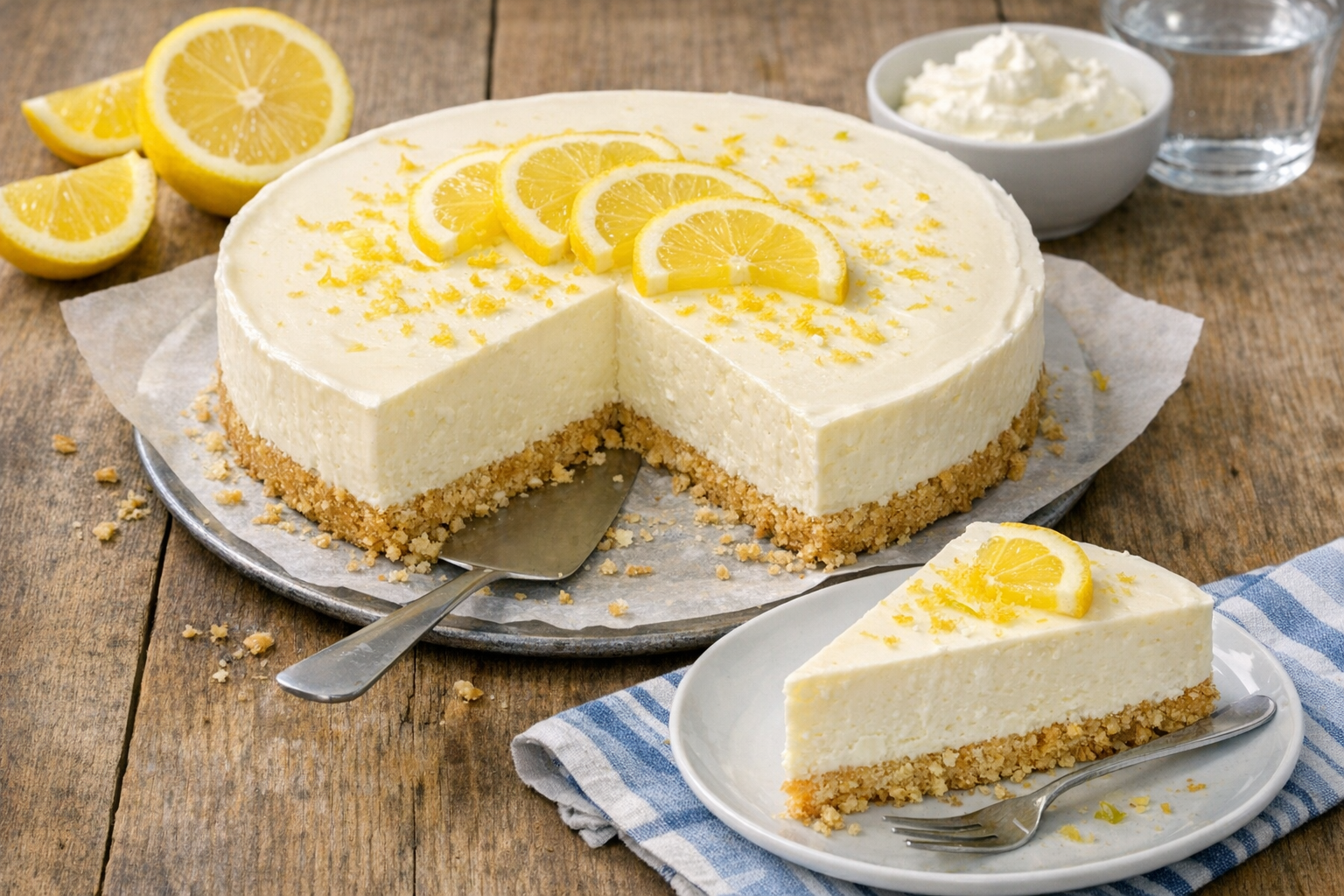 Omas Frischkäsekuchen mit Zitrone: Philadelphia-Torte ohne Backen