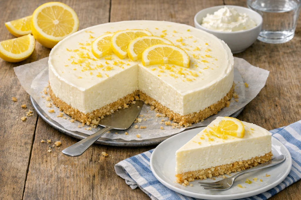 Omas Frischkäsekuchen mit Zitrone: Philadelphia-Torte ohne Backen