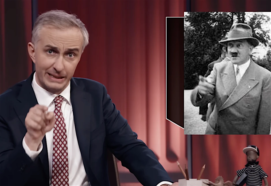 Himmler-Satiriker Böhmermann (li.) und Adolf Hitler (re.)