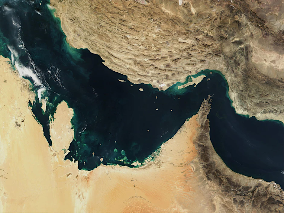 Der Persische Golf, die Straße von Hormus und der Golf von Oman in einer undatierten, von der NASA zur Verfügung gestellten, Satellitenaufnahme.