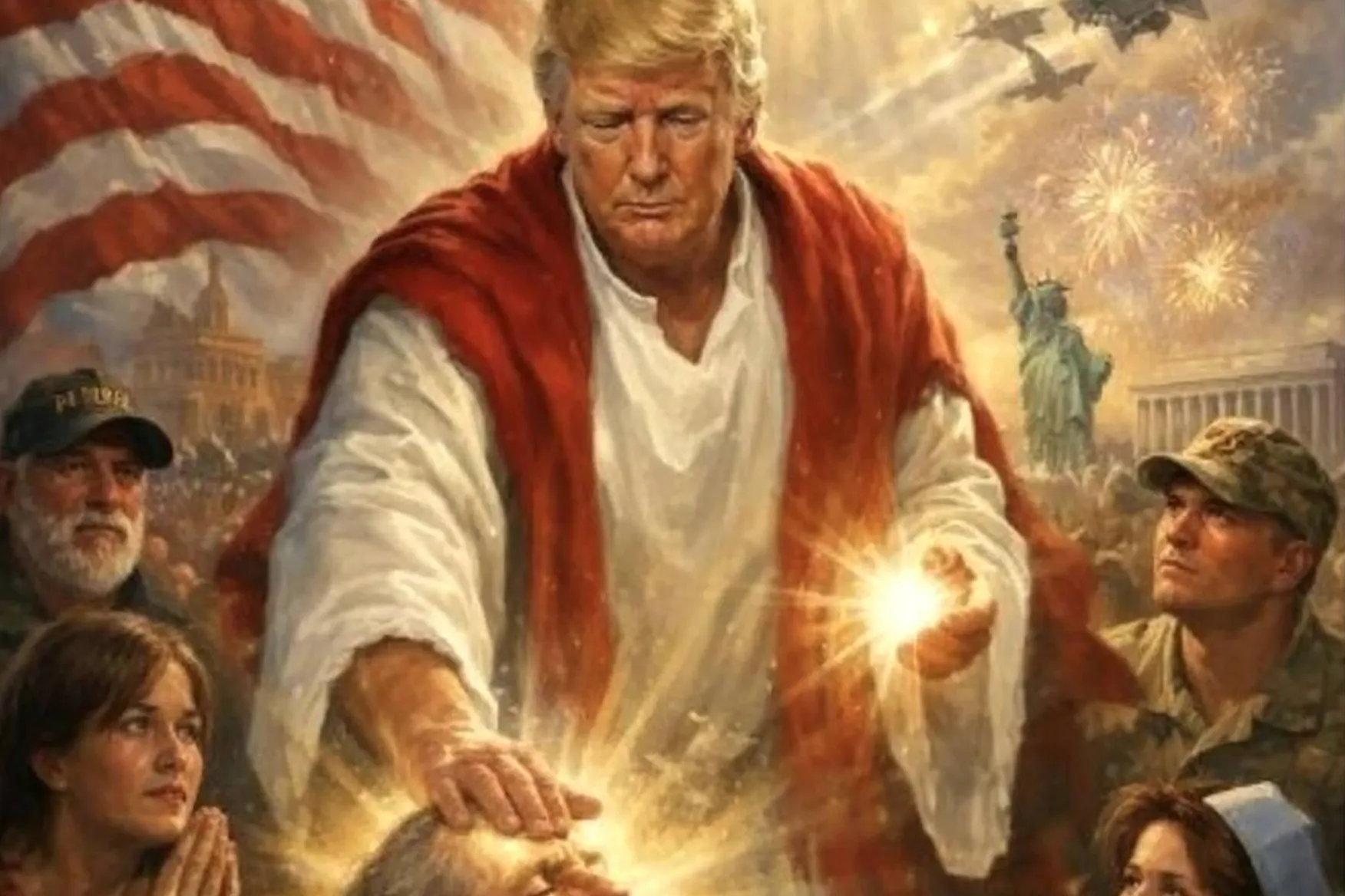 Manch alter weißer Mann mit Problemen hält sich für Napoleon, er hält sich für Jesus: Donald J. Trump