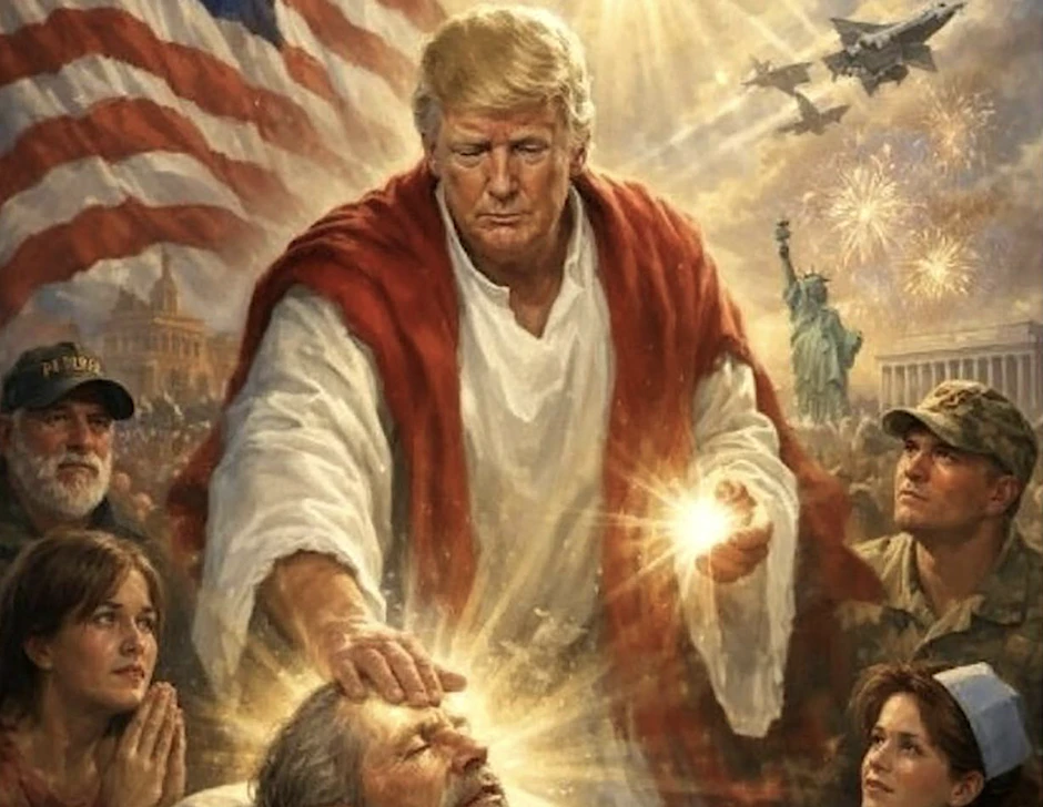 Manch alter weißer Mann mit Problemen hält sich für Napoleon, er hält sich für Jesus: Donald J. Trump