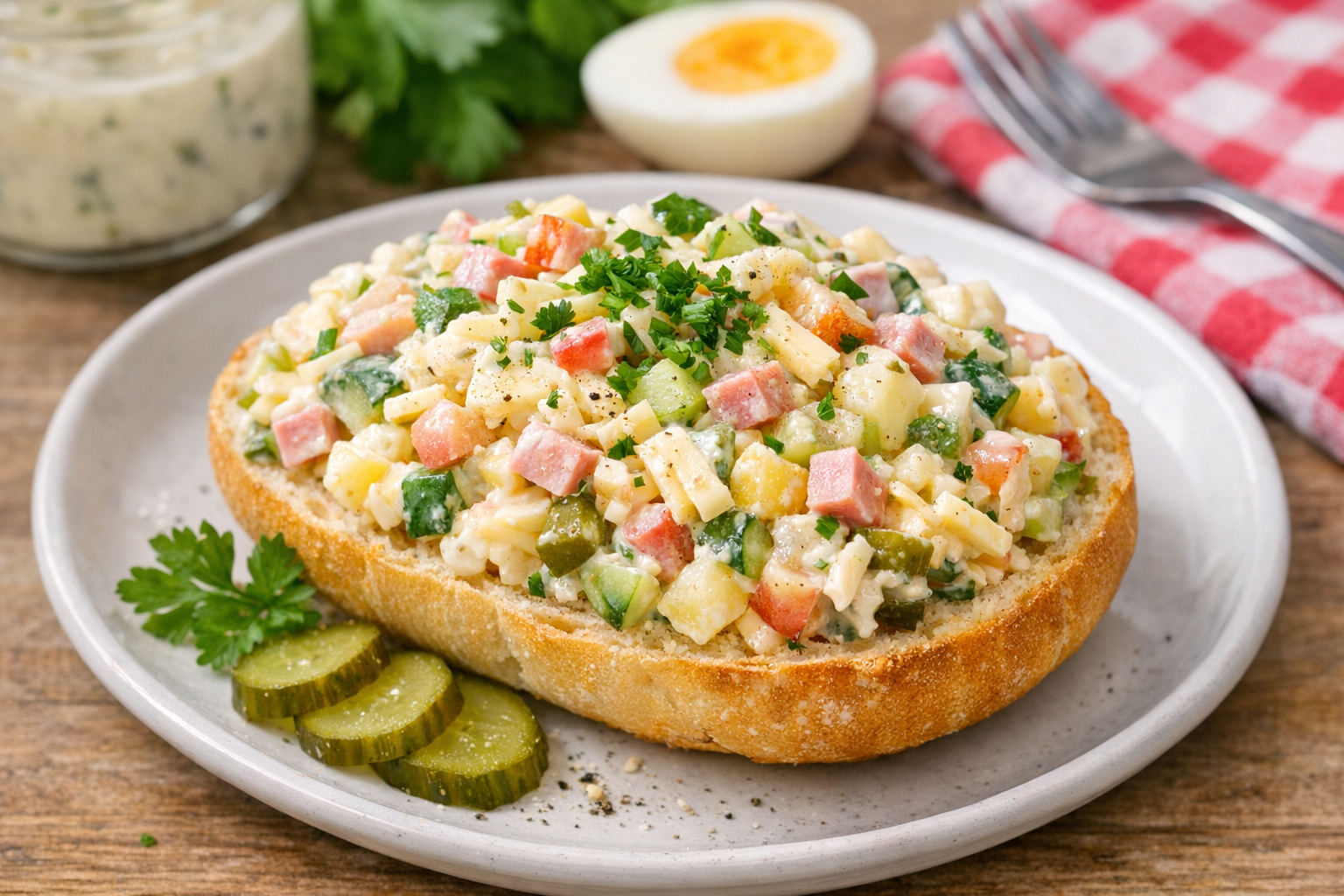 Rezept aus dem Osten: Moskauer Käsesalat macht die Stulle zum Genuss