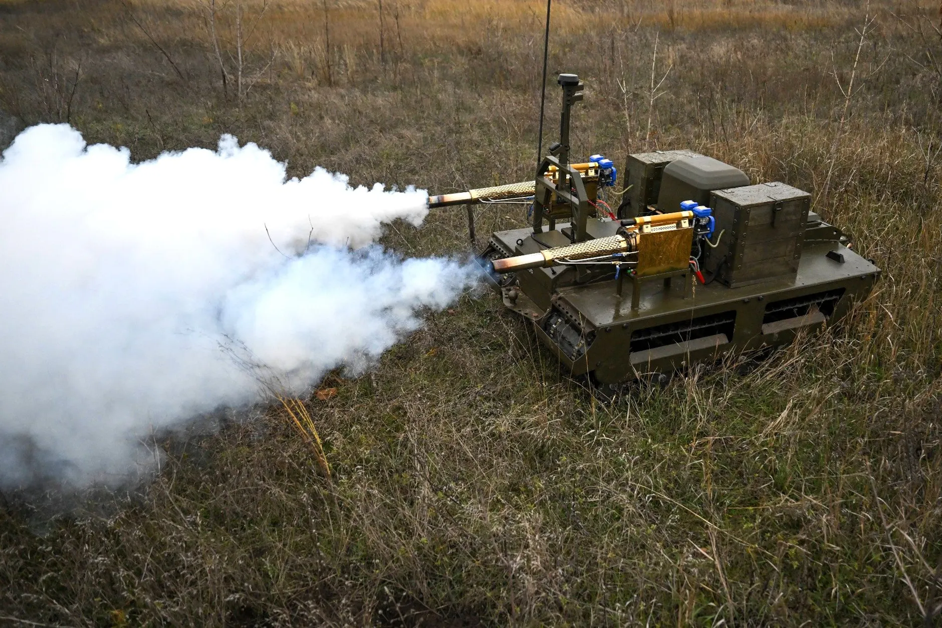 Unbemannte Bodenfahrzeuge mit Kanonen gewinnen im Ukraine-Krieg immer mehr an Bedeutung.