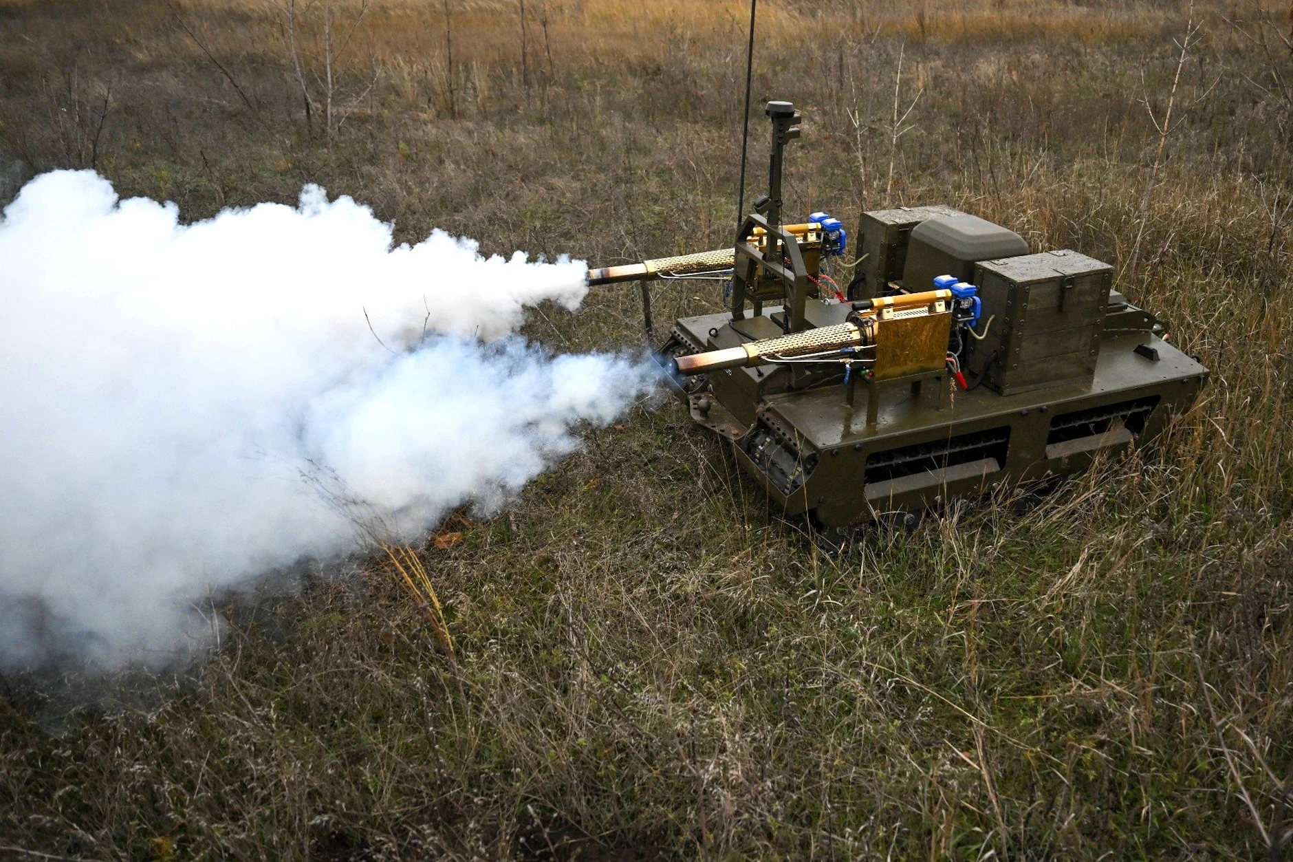 Unbemannte Bodenfahrzeuge mit Kanonen gewinnen im Ukraine-Krieg immer mehr an Bedeutung.