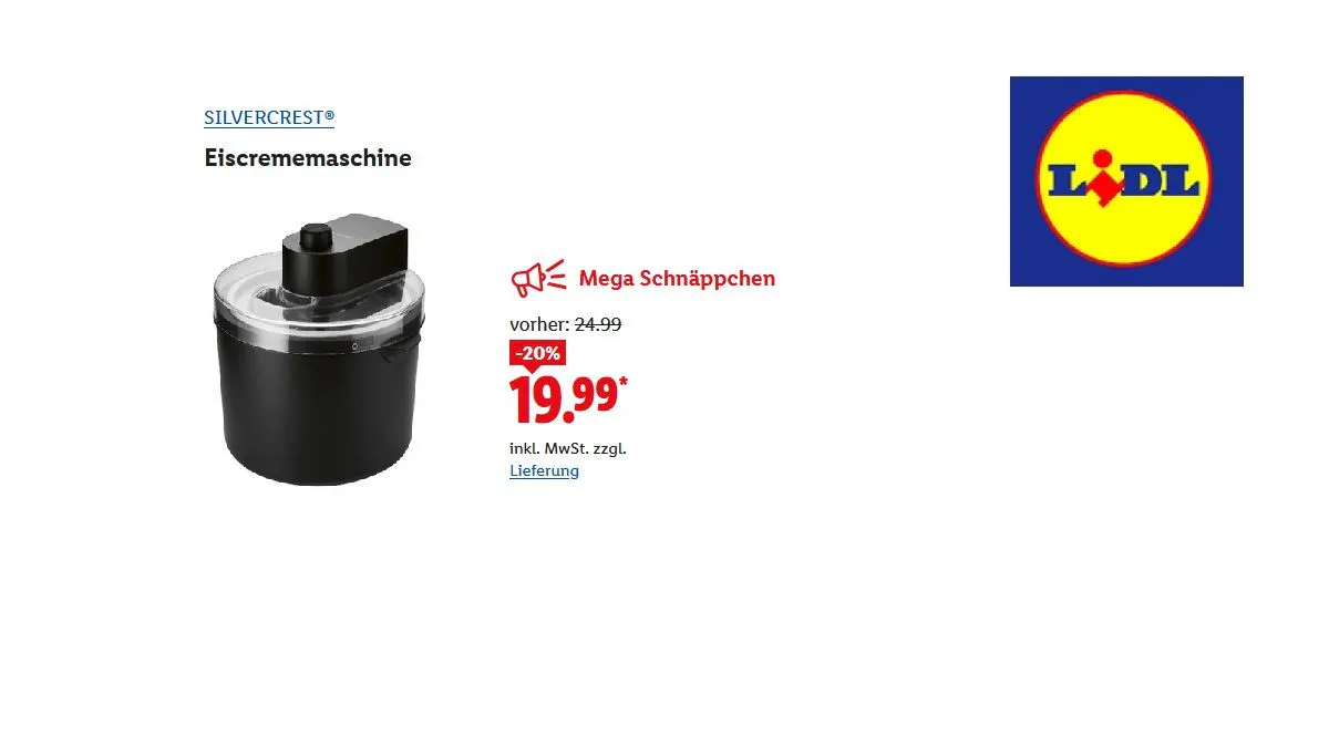 SILVERCREST Eiscreme-Maschine