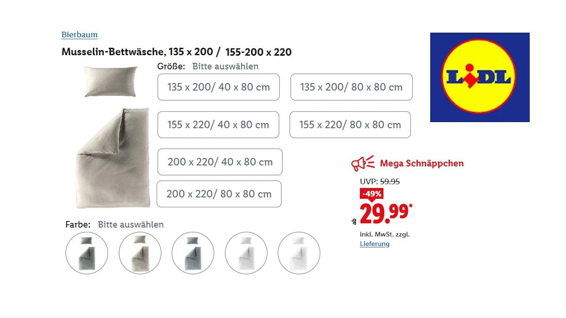 BIERBAUM Musselin-Bettwäsche