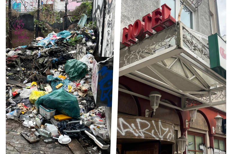 Verlassenes Hotel verfällt und wird zur Müllkippe