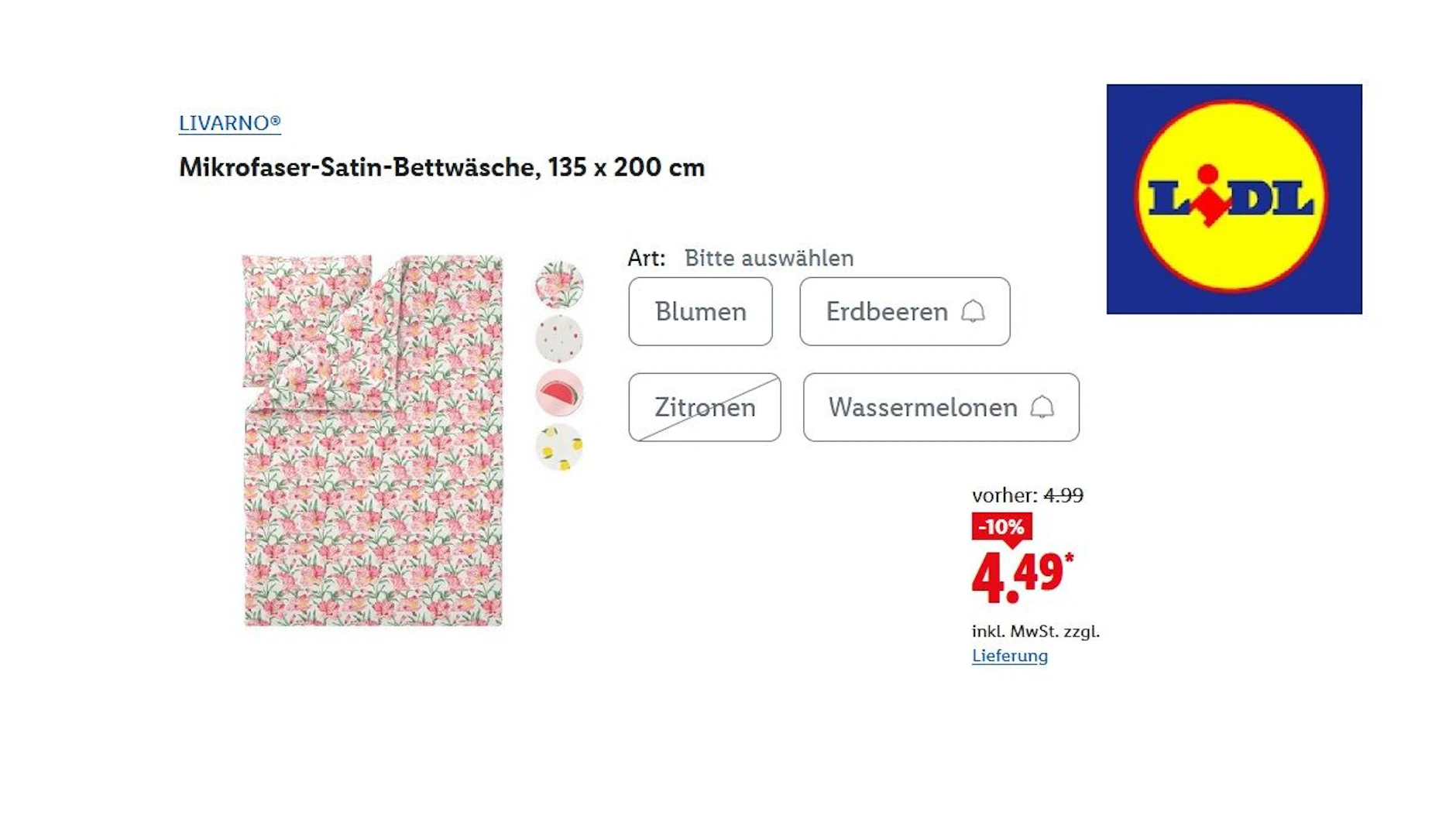 LIVARNO Mikrofaser-Satin Bettwäsche