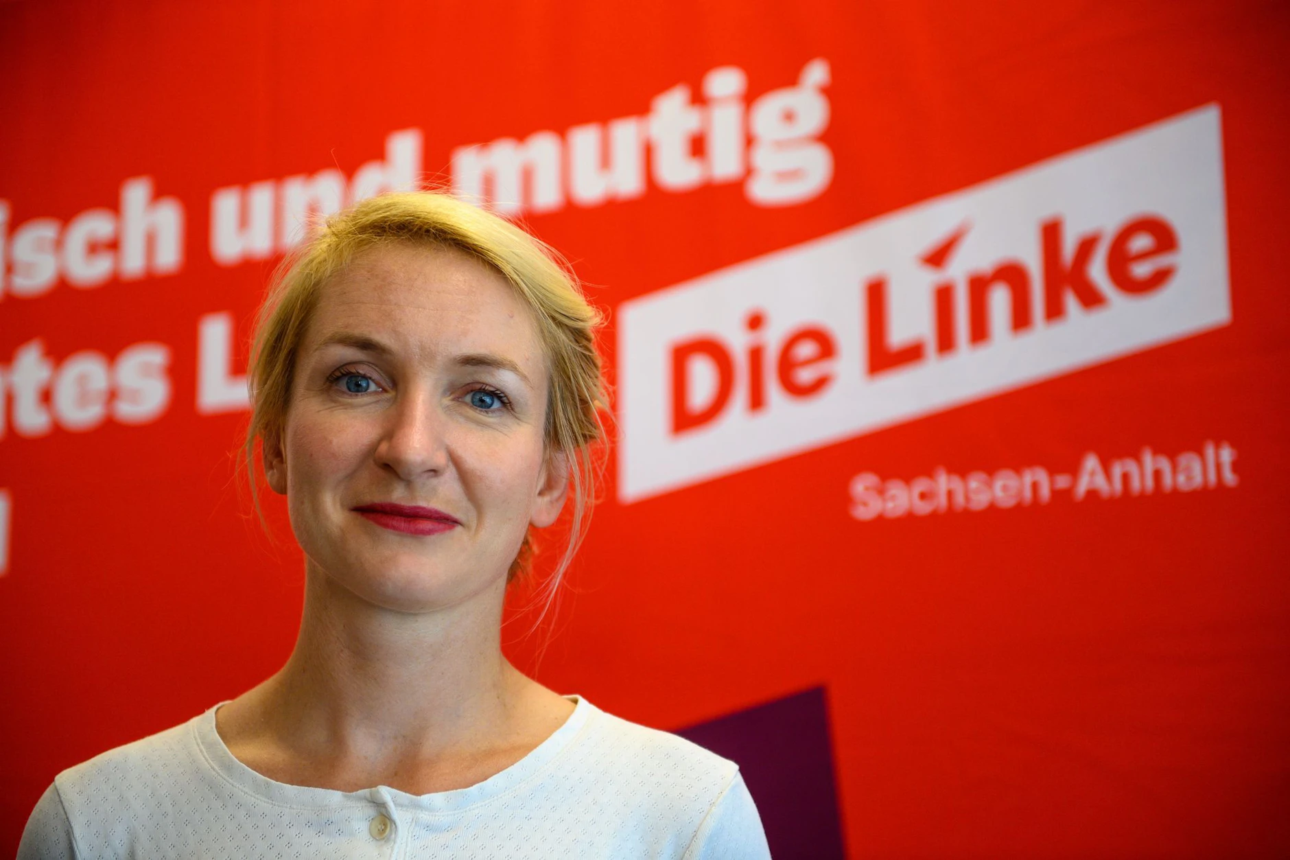 Ines Schwerdtner (Die Linke) auf dem Parteitag der Linken