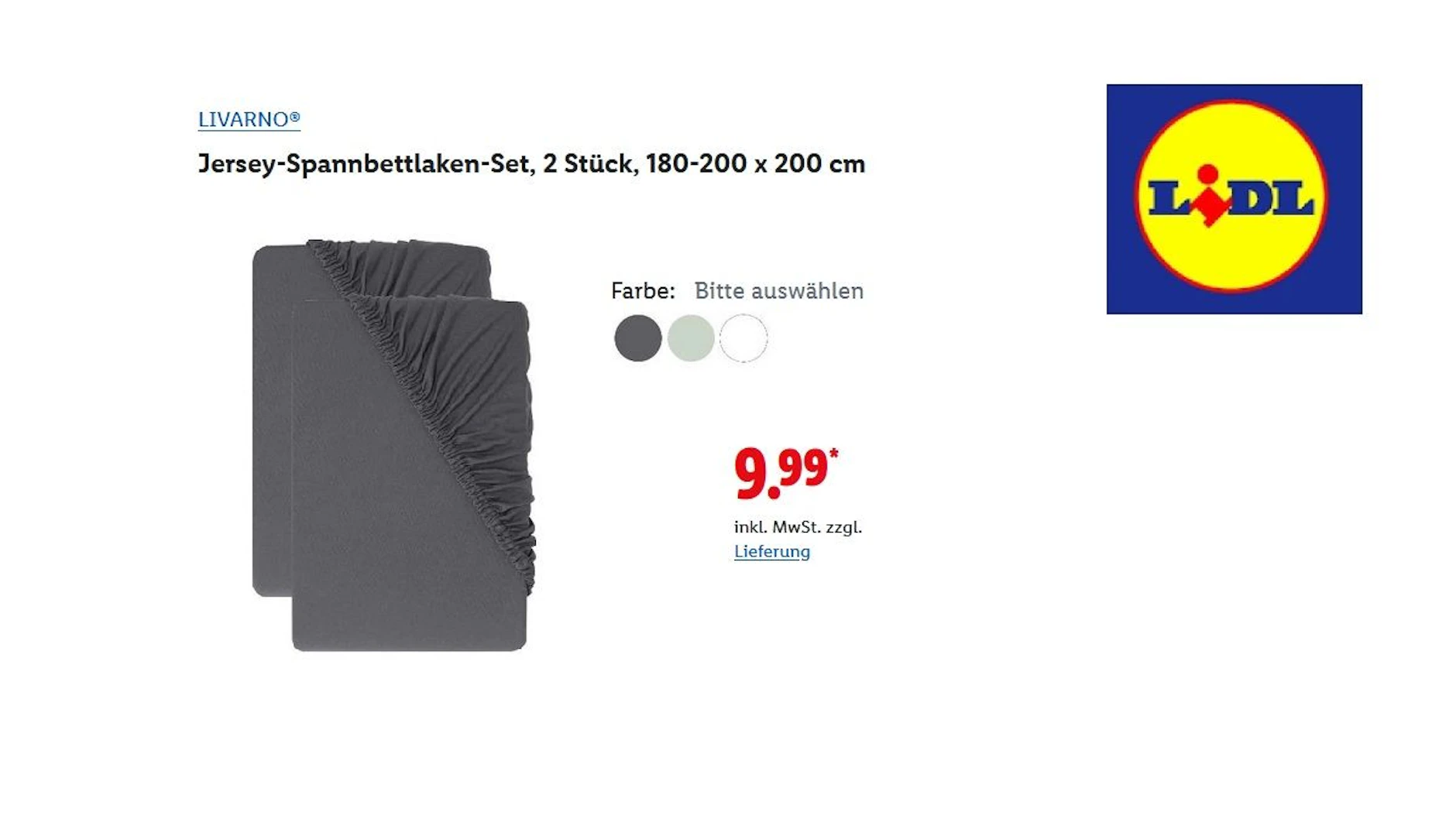 LIVARNO Jersey Spannbettlaken-Set