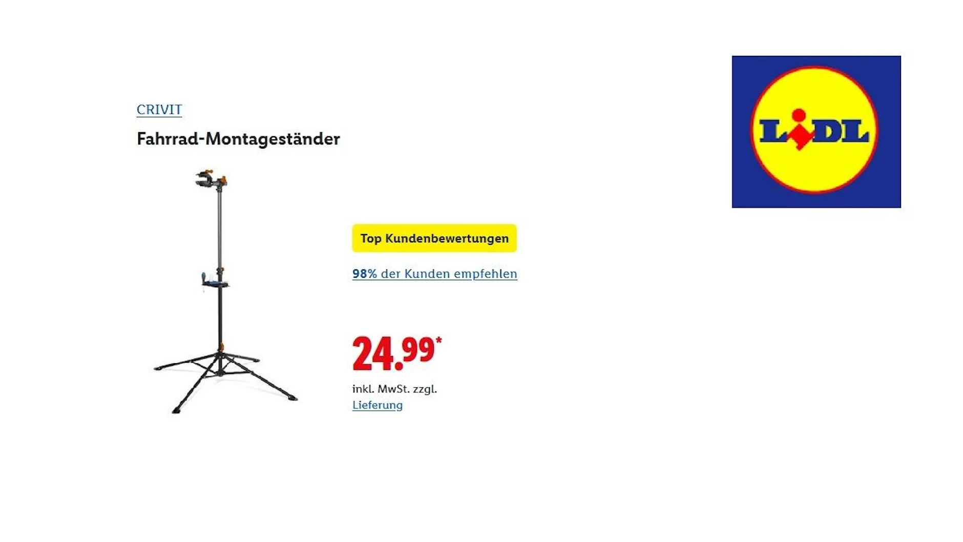 CRIVIT Fahrrad-Montageständer