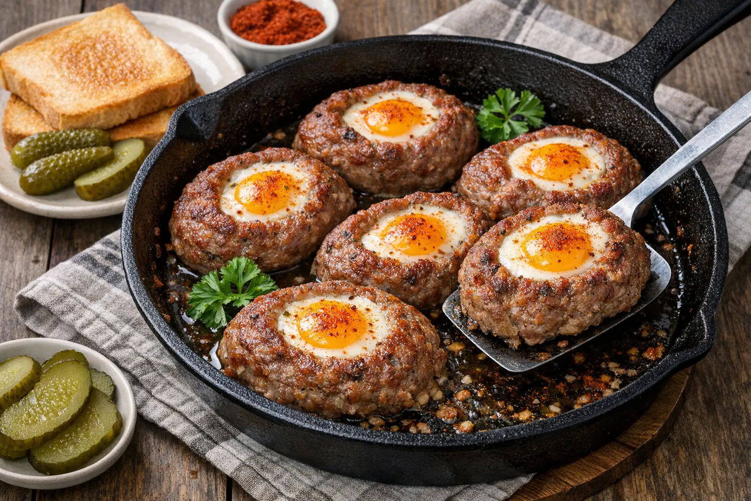 Warener Eiernester nach einem Rezept von Kurt Drummer kombinieren Eier und Hackfleisch – ein tolles Rezept fürs Abendbrot.