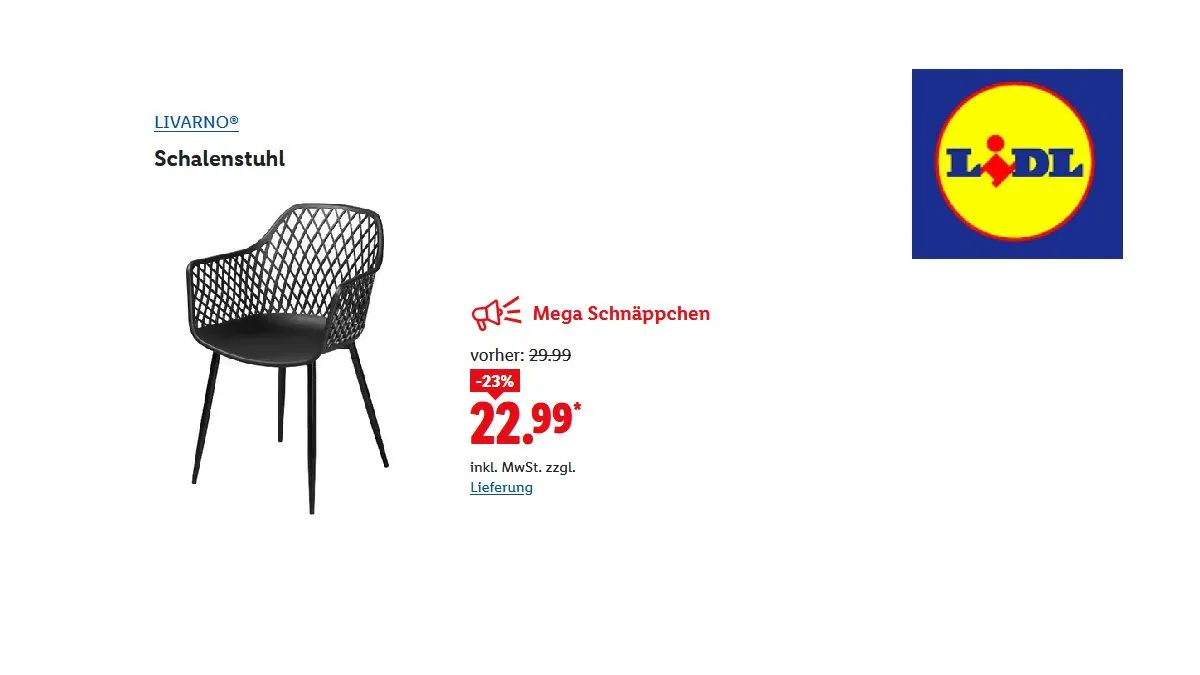 LIVARNO Schalenstuhl