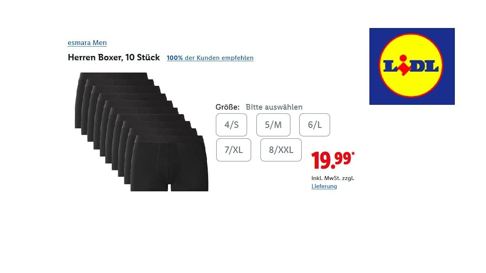ESMARA Men Boxer 10er