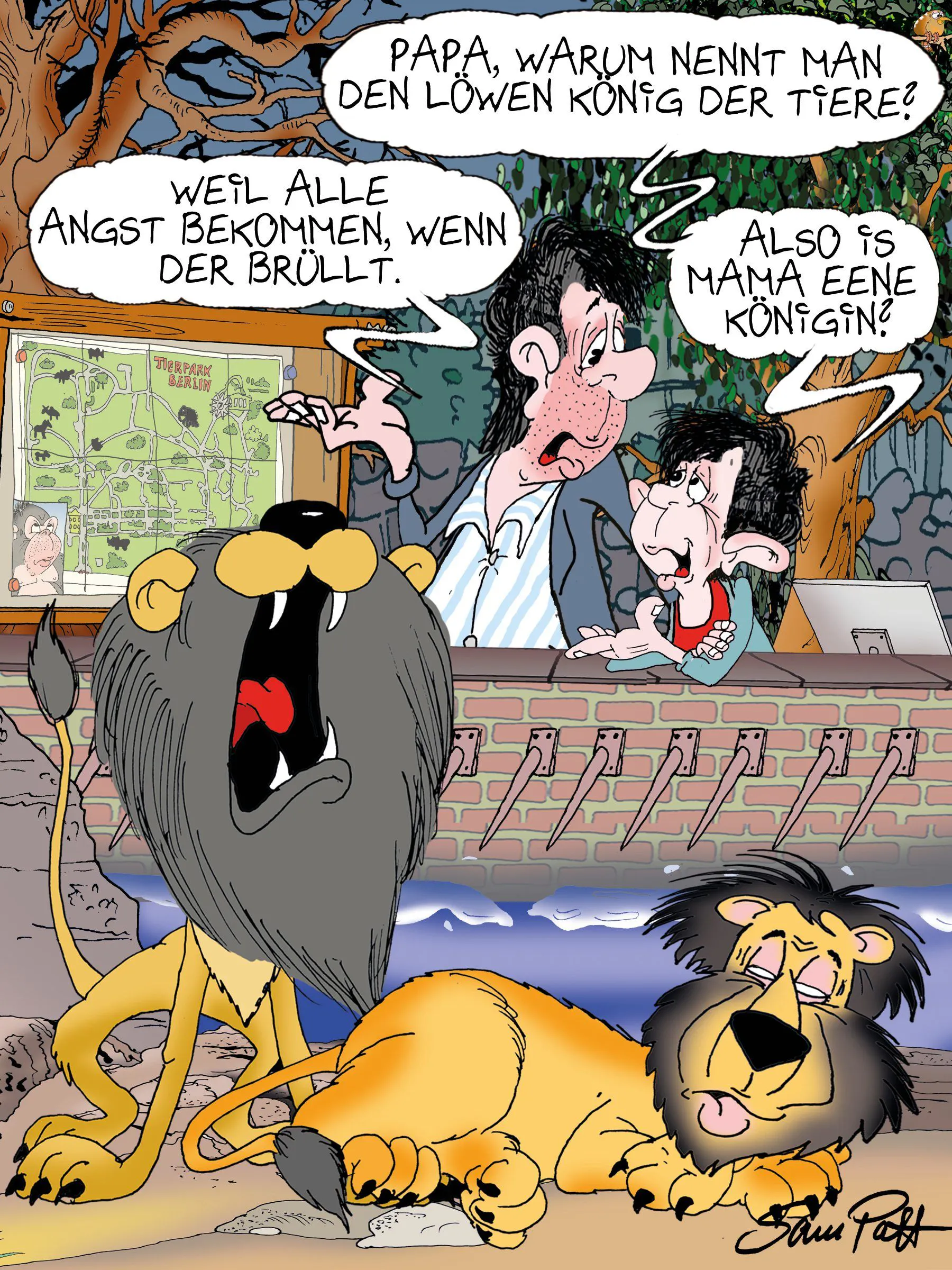 Der Cartoon des Tages fängt jeden Tag den charmanten Berliner Humor ein. Lassen Sie sich von unserem Zeichner Sam Paff unterhalten!