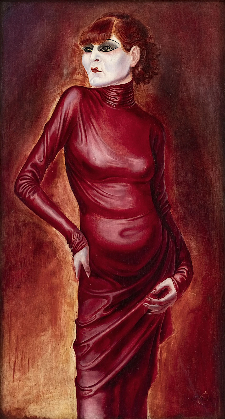 Ihr Signatur-Tanz hieß „Kokain“: Ausschnitt aus Otto Dix’ ganzfigurigem Porträt der frühen Performerin Anita Berber“, 1925