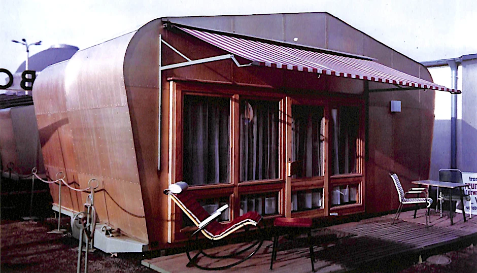 Eine Teleskop-Raumerweiterungshalle als zweizelliger Ferienbungalow