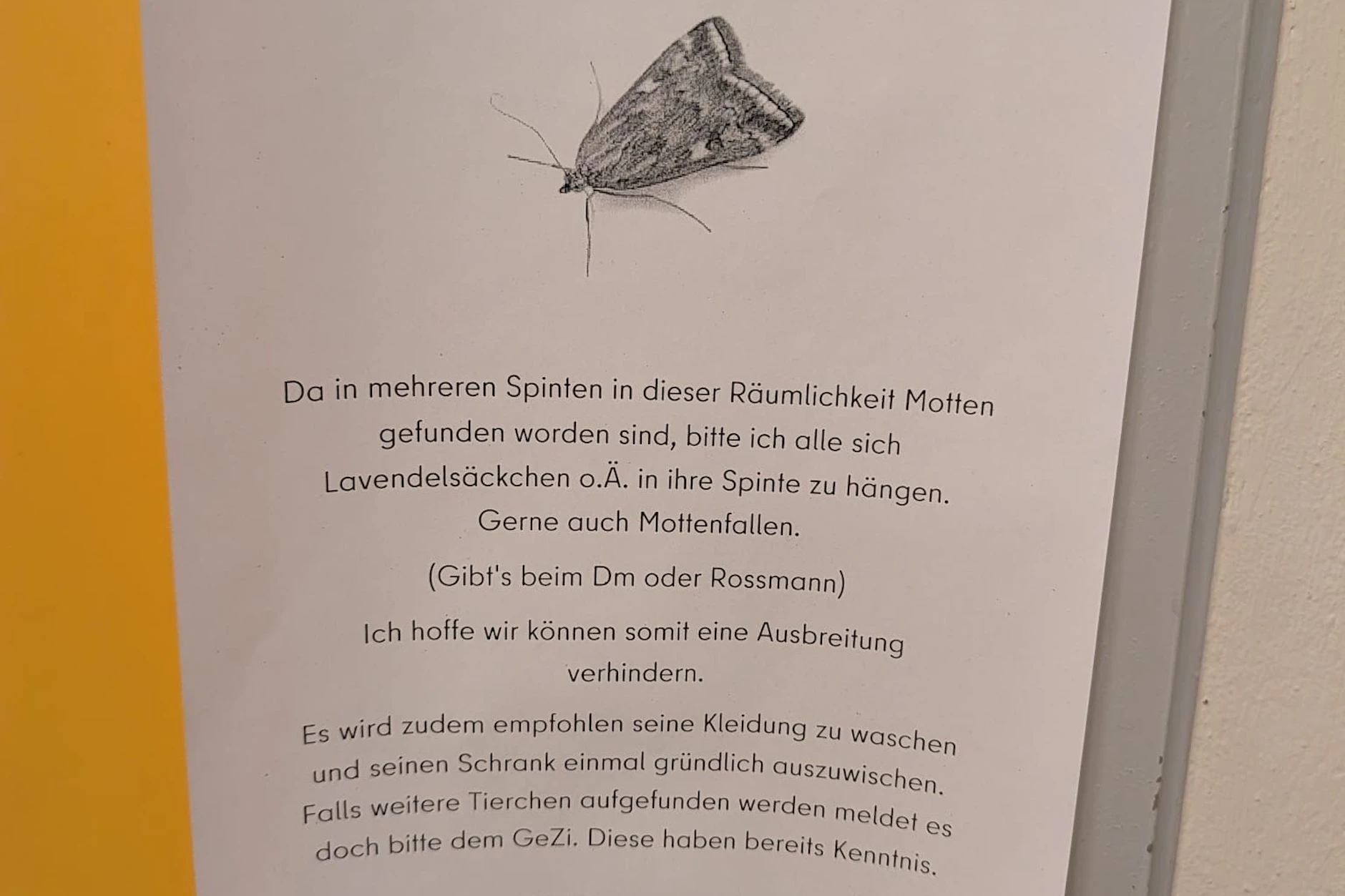 Der Regionalabschnitt 52/53 der Berliner Polizei hat ein Mottenproblem. Die Mittel dagegen sollen Polizisten selbst kaufen.