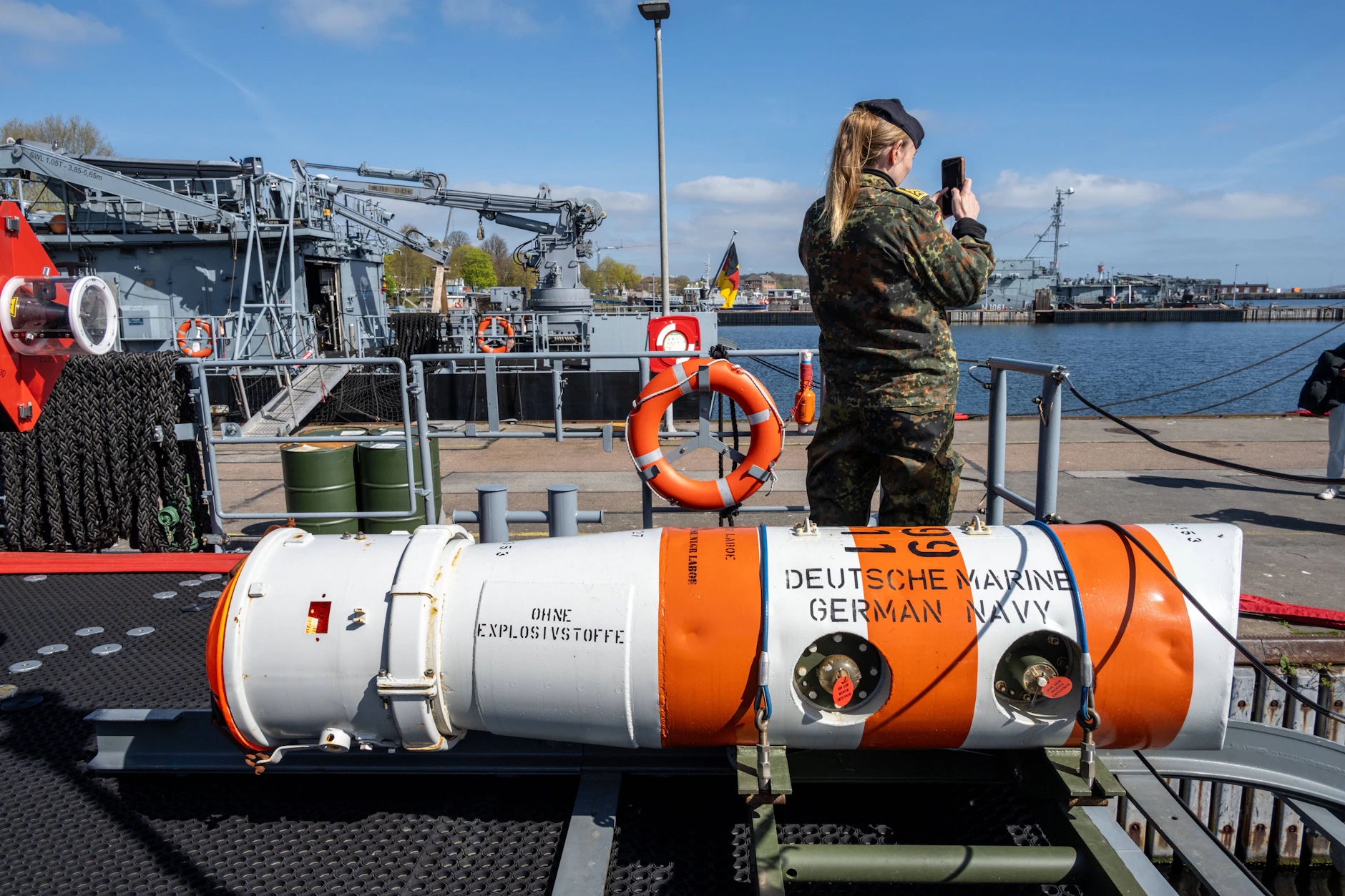 Am Marinestützpunkt im Kiel fand am Donnerstag ein Pressetermin statt.