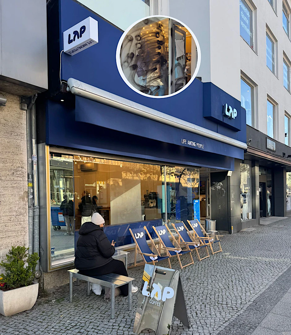 Die Lap-Coffee-Filiale in der Schloßstraße ist beschmiert worden.