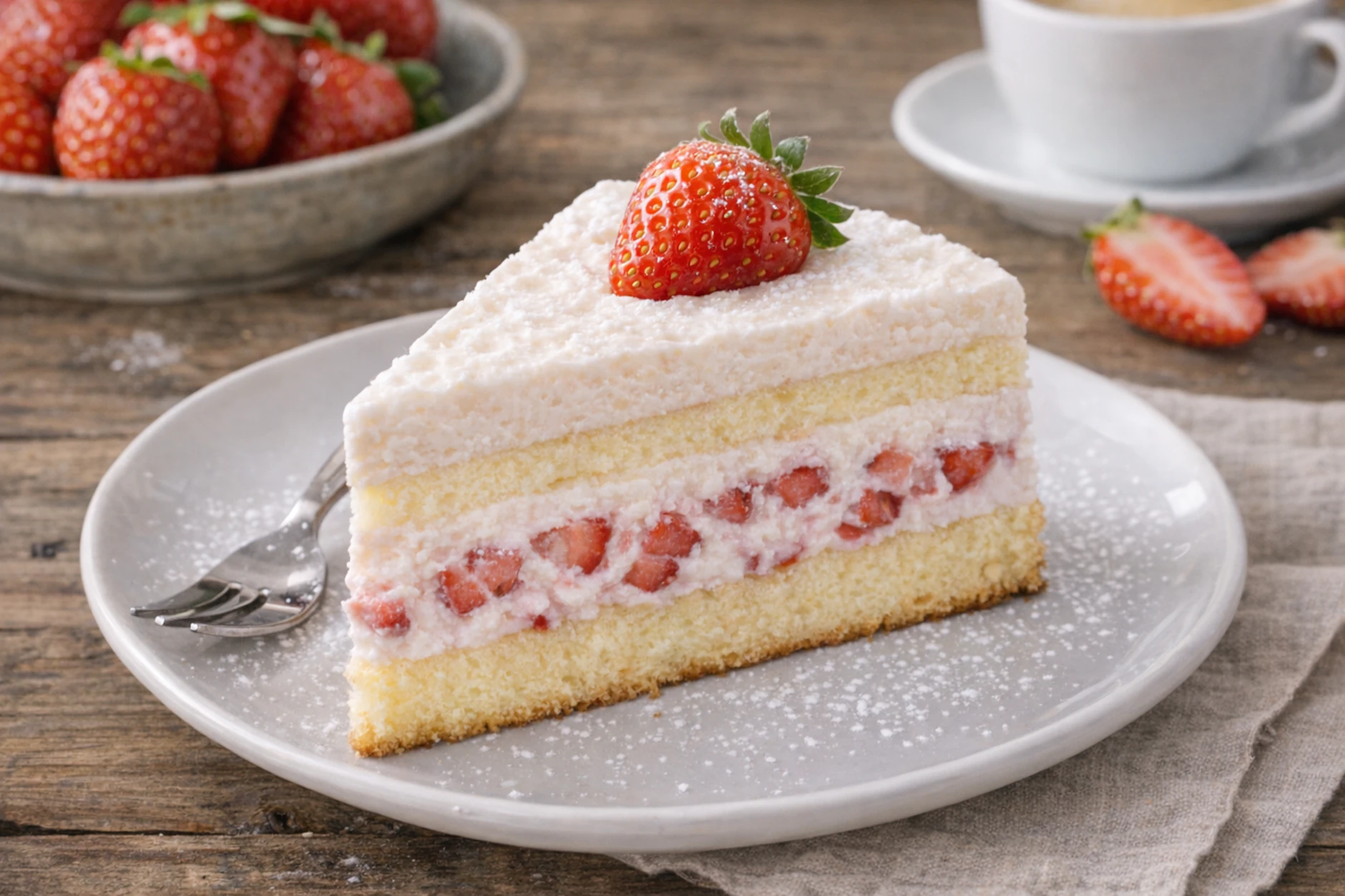Lust auf ein Stück Cremetorte? Diese Paradiestorte mit Erdbeeren ist sehr schnell gemacht und schmeckt garantiert der ganzen Familie. Probieren Sie das Rezept mal aus!