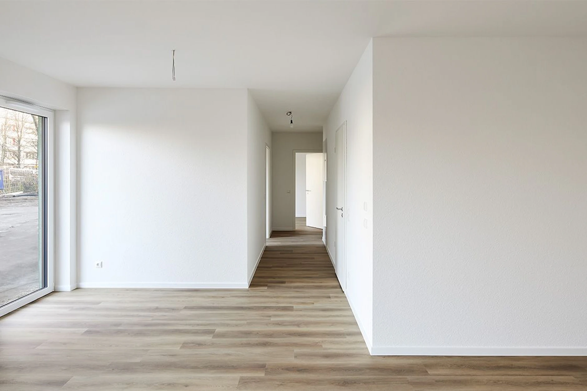 Die Räume einer Musterwohnung im neuen Wohnquartier