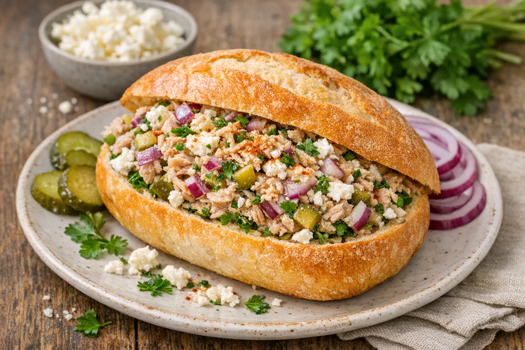 Einfacher Thunfischsalat: Stopfen Sie den in ein Brötchen – genial lecker!
