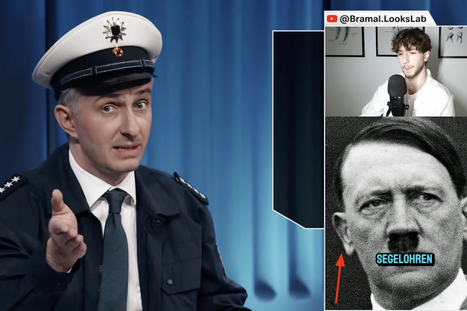Der GröHiJo&nbsp; und sein Führer. Oben irgendwer anders. (Intendant nicht im Bild.)