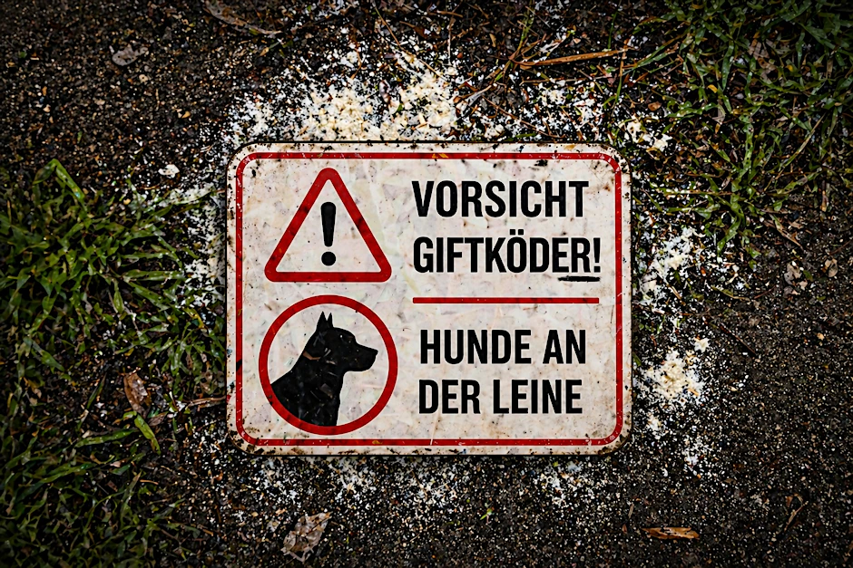 Dieses weiße Pulver wurde an einen Baumstamm in Berlin gefunden.