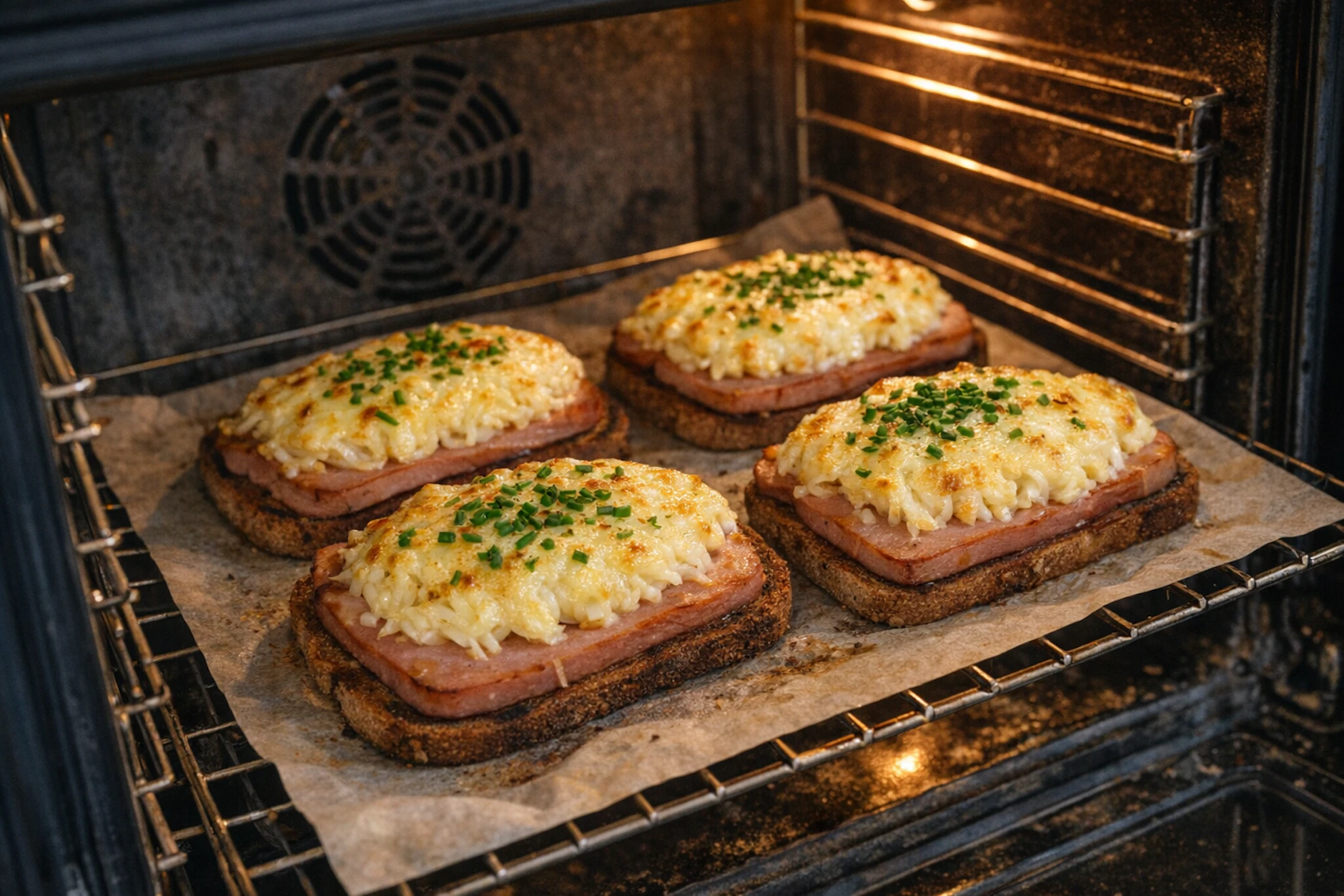 Sieht lecker aus? Ist es auch! Bauerntoast aus dem Ofen ist eine wirklich spezielle überbackene Schnitte aus der DDR. Aber: Sie sollten dieses Rezept unbedingt mal ausprobieren!